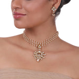 Gold Plated Pacchi Pearl Necklace Set