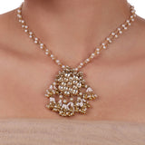 Gold Plated Pacchi Pearl Necklace  Set