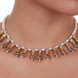 Gold Plated Pacchi Multi Beads Necklace Set