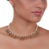 Gold Plated Pacchi Multi Beads Necklace Set