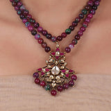 Gold Plated Pacchi Tourmaline Necklace Set
