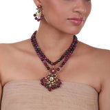 Gold Plated Pacchi Tourmaline Necklace Set