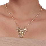 Gold Plated Pacchi Pearl Necklace Set