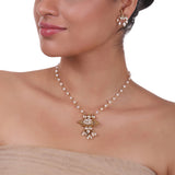 Gold Plated Pacchi Pearl Necklace Set