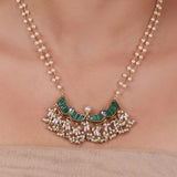 Gold Plated Pachi Green Necklace Set
