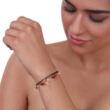 Gold Plated Mangalya Navrattan Bracelet