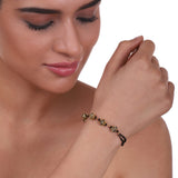 Gold  Plated Mangalya Marcasite Beads Bracelet