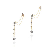 Gold & Silver Plated Mishran Bugadi Kundan Long Earrings