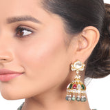 Gold Plated Manihaar Multi Stone Necklace Set