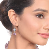 Silver Plated Dor Amethyst  Zircon Necklace set