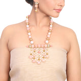Gold Plated Manihaar Baroque Rose  Necklace Set