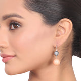 Silver Plated Dor Zircon Pink Coral Necklace Set