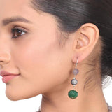 Silver Plated Dor Crystal  Zircon Ball Necklace Set