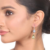 Silver Plated Dor Peridot Zircon Necklace Set