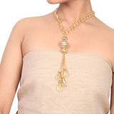 Gold Plated Dor Citrine Gold Bead Necklace Set