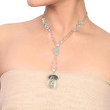 Silver Plated Dor Fluorite Necklace Set