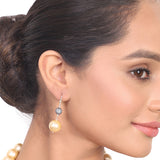 Silver Plated Dor Golden Pearl Necklace Set