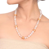Gold Plated Dor Crystal Gold Ball Necklace Set