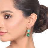 Gold Plated Dor Green Necklace Set