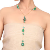Gold Plated Dor Green Necklace Set