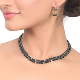 Gold Plated  Dor Green Gold Bead Necklace Set