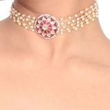 Gold Plated Samastham Kundan Choker Set
