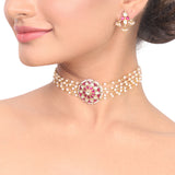 Gold Plated Samastham Kundan Choker Set
