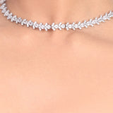 Silver Plated Samastham Zircon Choker Set
