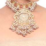 Gold Plated Statement Kundan Rani Set