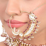 Gold Plated Vivaah Kundan Nath