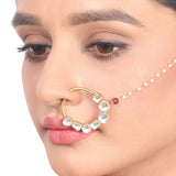 Gold Plated Vivaah Kundan Nath