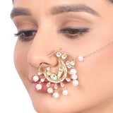 Gold Plated Vivaah Kundan Pearl Nath