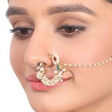 Gold Plated Vivaah Kundan Pearl Gothai Nath