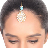 Gold Plated Vivaah Kundan Drop Tikka