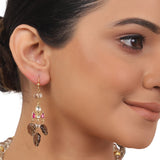 Gold Plated Taraash Dholki Kundan Necklace Set