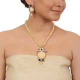 Gold Plated Taraash  Flower Necklace Set