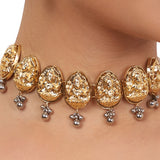 Gold Plated Ganga Jamuna Laxmi Choker Set