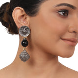 Silver Plated Ganga Jamuna Long Earring