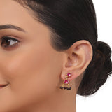 Gold Plated Valentine Kundan Peacock  Necklace Set