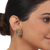 Gold Plated Valentine Fluorite Aquamarine Kundan  Necklace Set