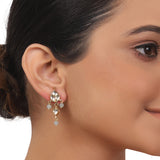 Gold Plated Valentine Blue Kundan Necklace Set