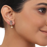 Gold Plated Valentine Zircon Pink Necklace Set