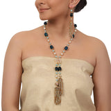 Gold Plated  Valentine Zircon Lariat  Necklace Set
