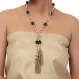 Gold Plated  Valentine Zircon Lariat  Necklace Set