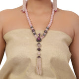 Silver Plated Valentine Zircon Peacock Necklace Set