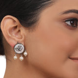 Silver Plated Valentine Zircon Pearl Necklace Set