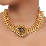 Gold Plated Valentine Green Necklace Set