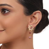 Gold Plated  Valentine Brown Zircon Necklace Set