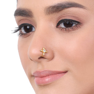 Gold Plated Zircon Nosepin