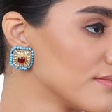 Gold Plated Kundala Kundan Earring
